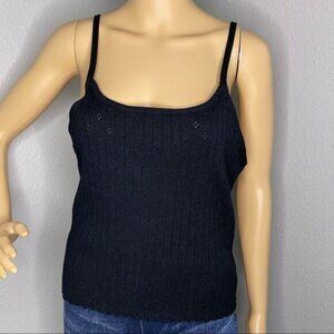 No Boundaries Knitted Black Tank Top Size XL
